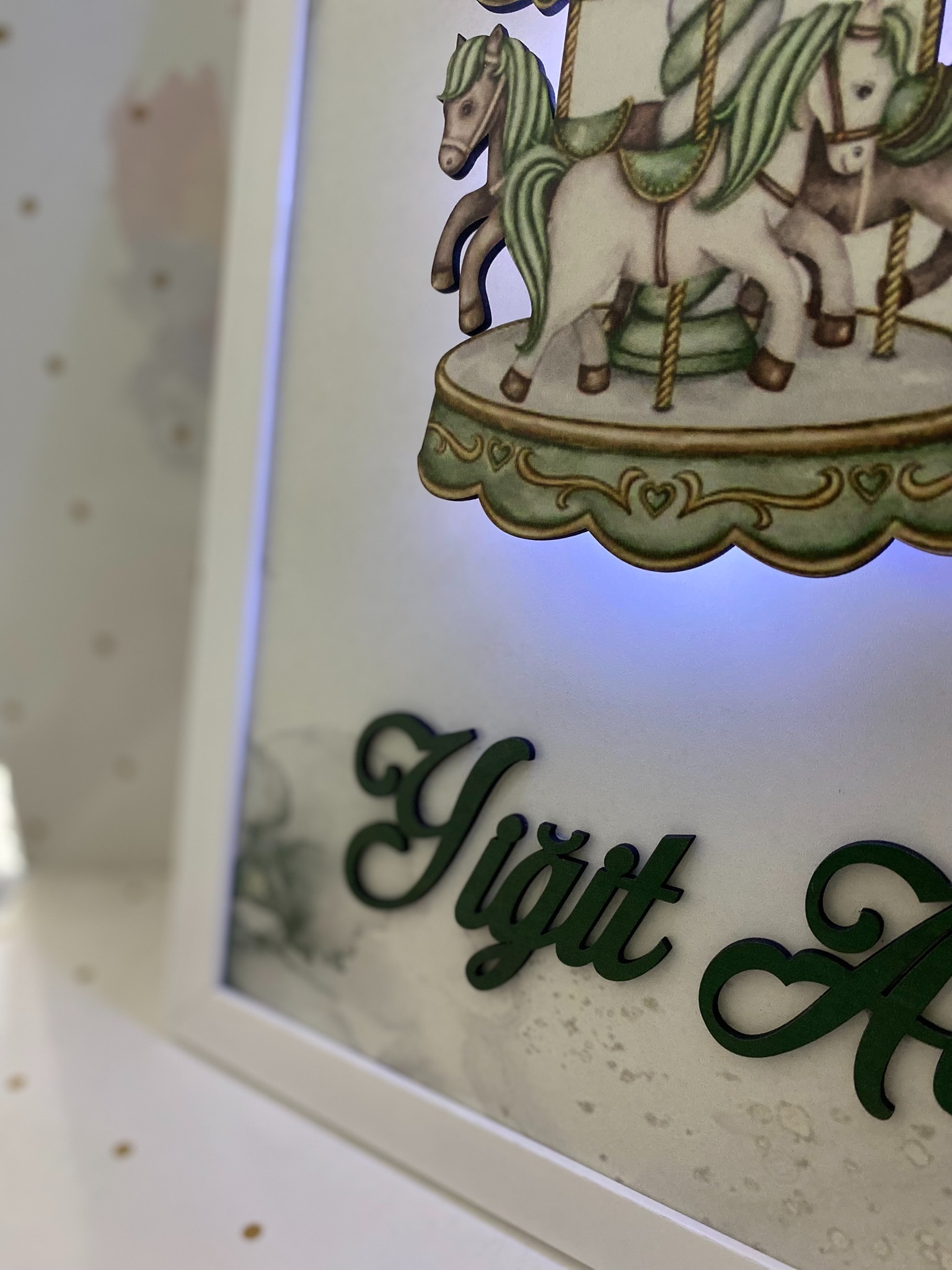 Atlıkarınca Işıklı Çerçeve Kapı Süsü