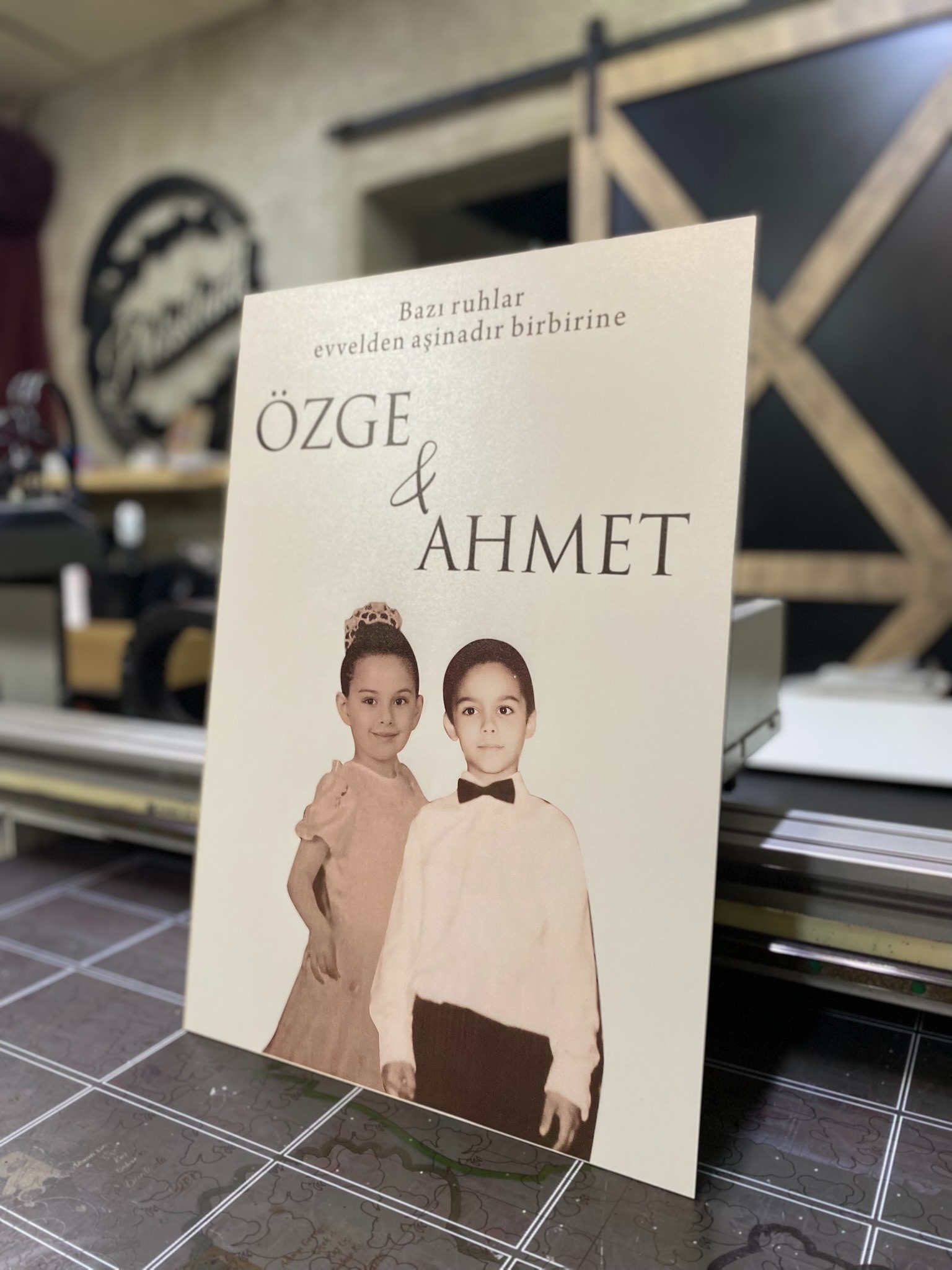 Dikdörtgen Ahşap Kapı Karşılama Panosu