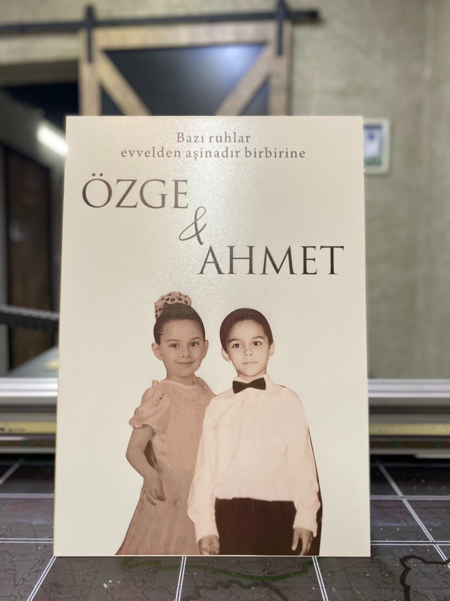 Dikdörtgen Ahşap Kapı Karşılama Panosu