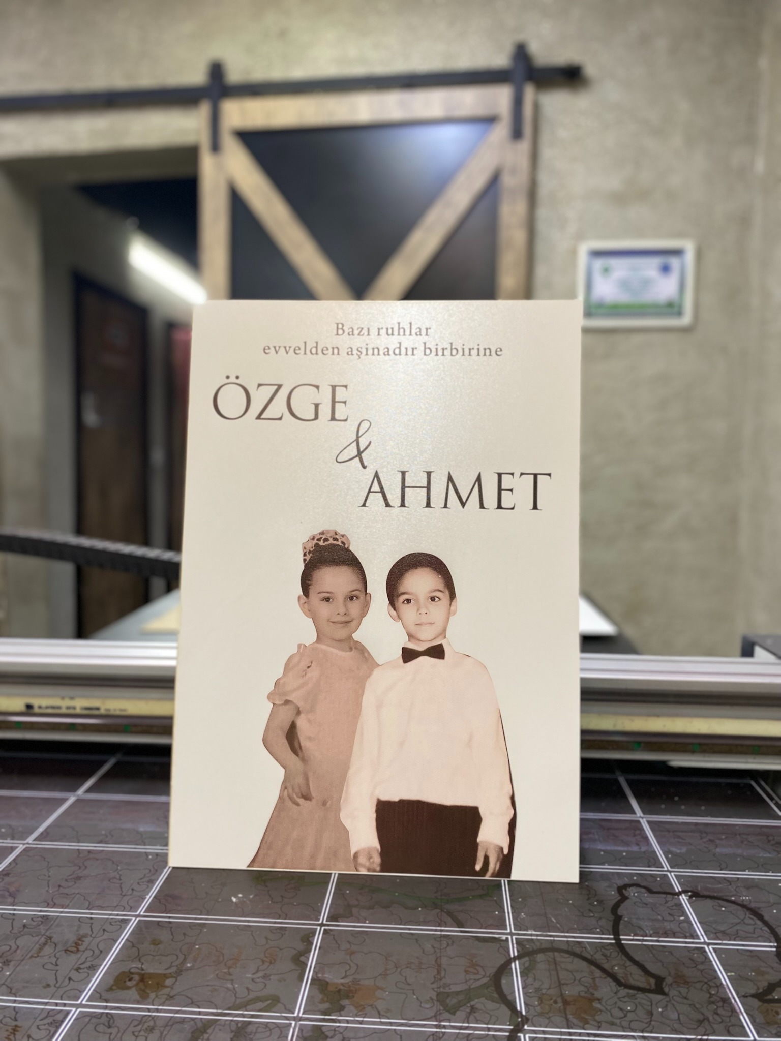 Dikdörtgen Ahşap Kapı Karşılama Panosu