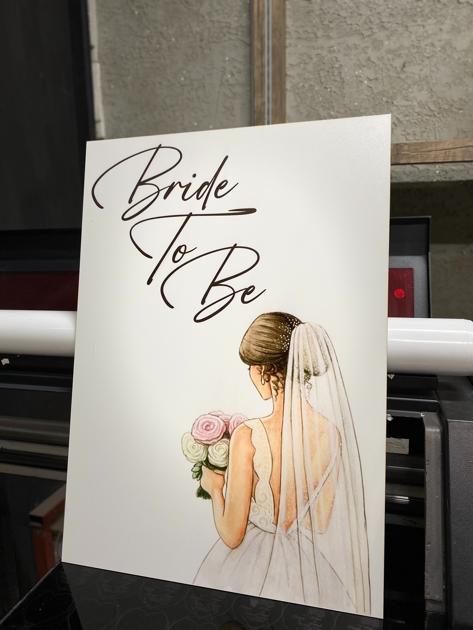 Dikdörtgen Ahşap Kapı Karşılama Panosu - Bride To Be