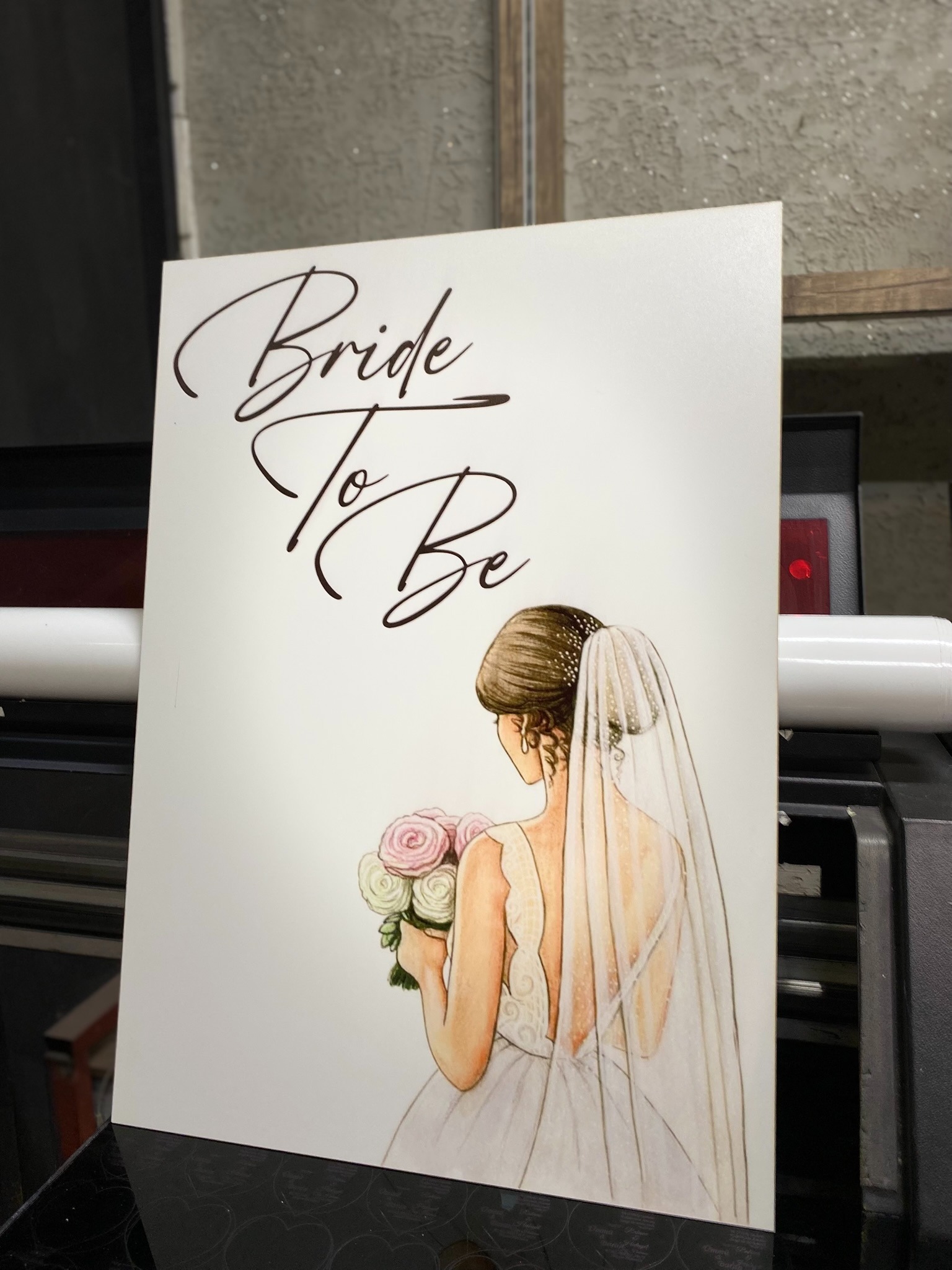 Dikdörtgen Ahşap Kapı Karşılama Panosu - Bride To Be