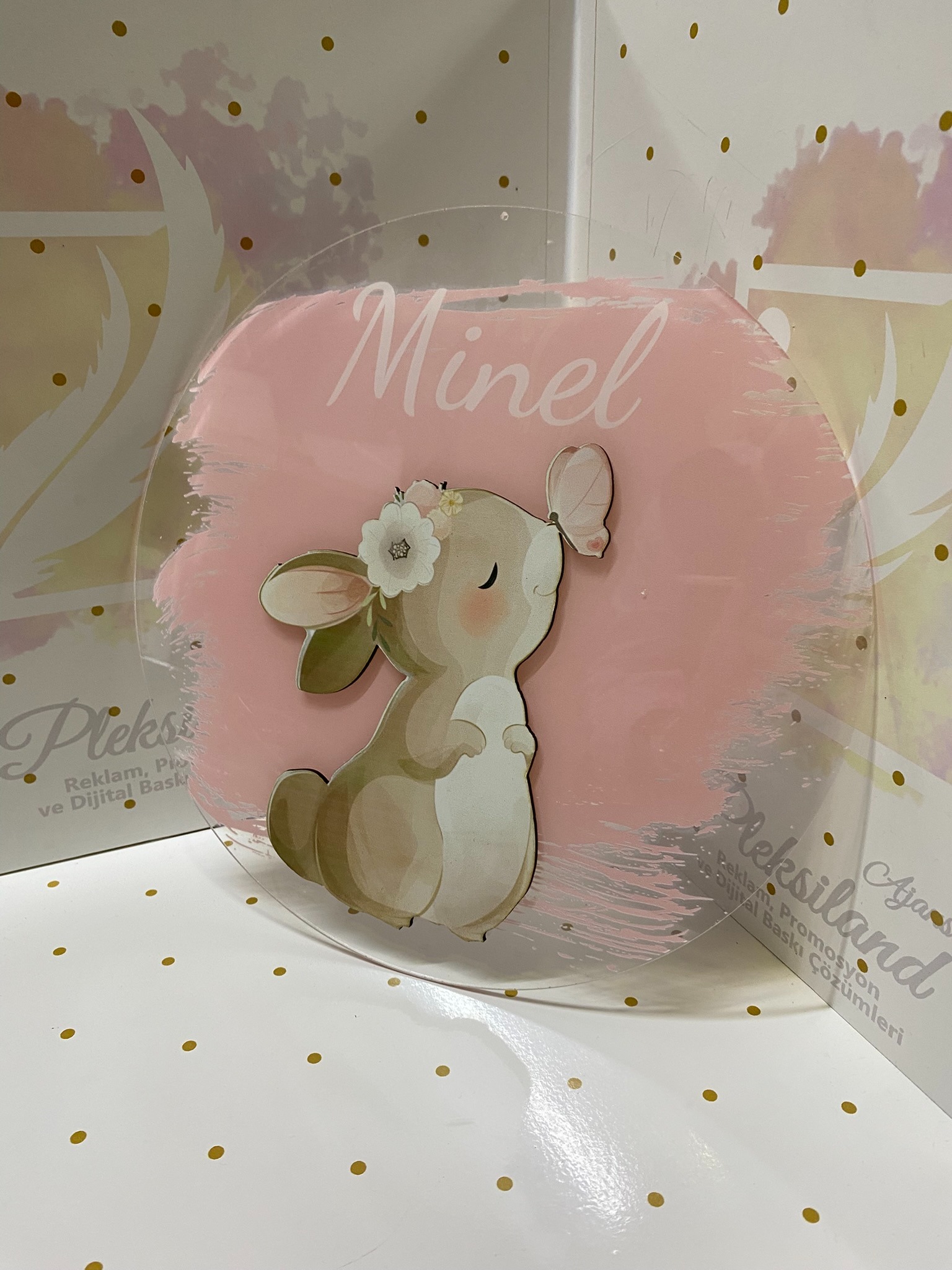 Tavşan Pleksi Kapı Süsü