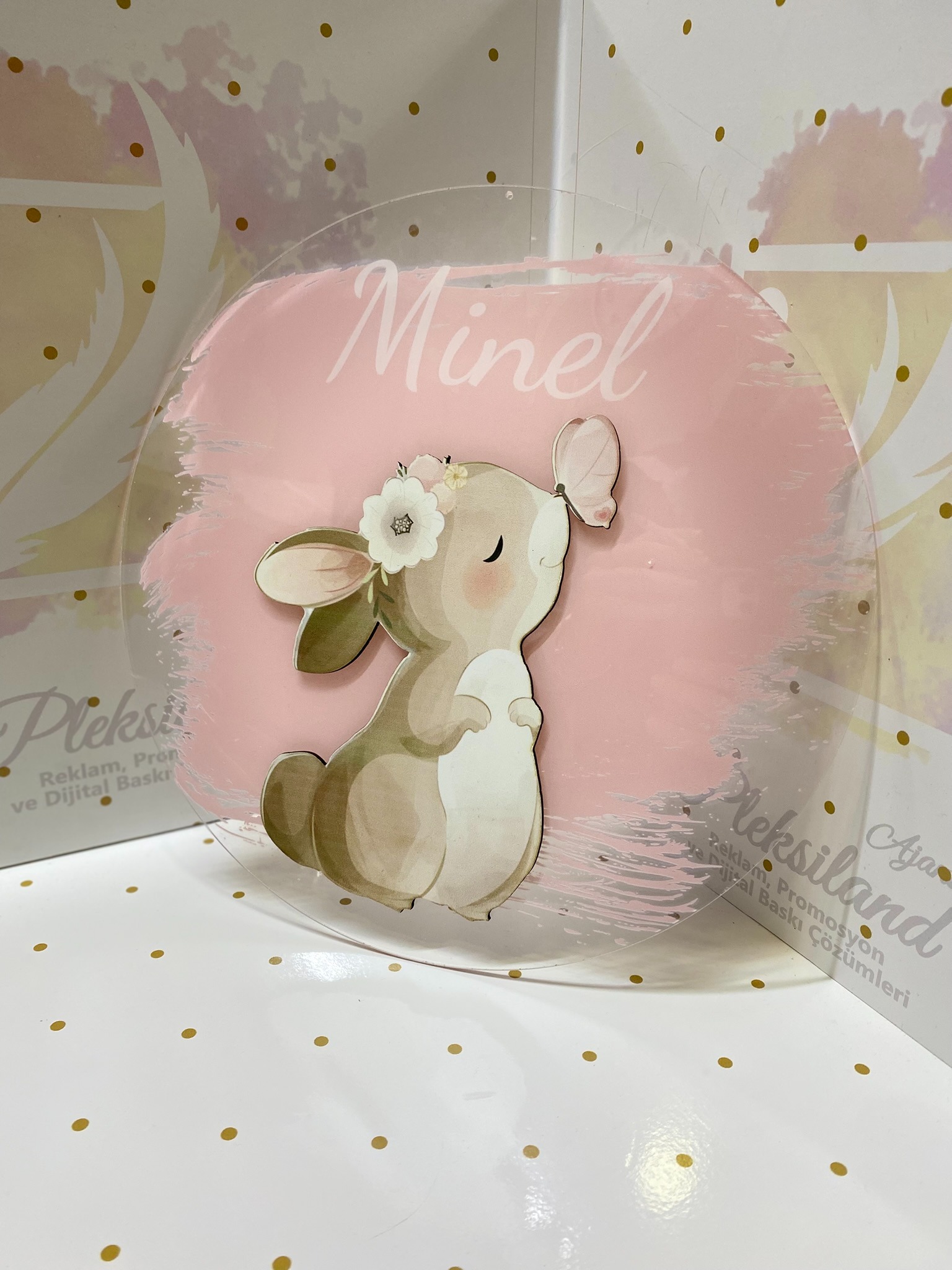 Tavşan Pleksi Kapı Süsü