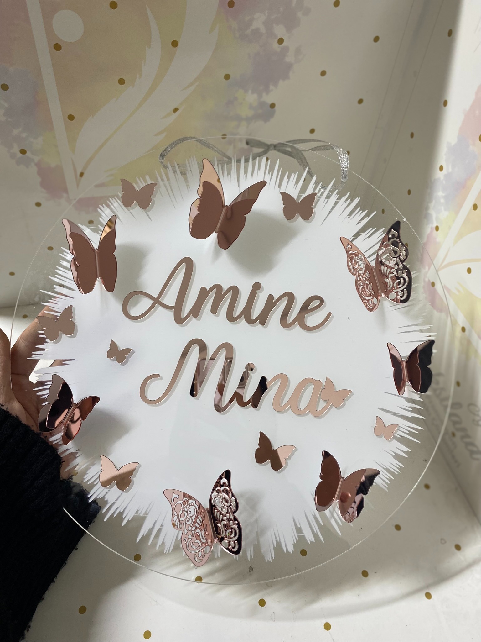 Kelebekli Pleksi Kapı Süsü