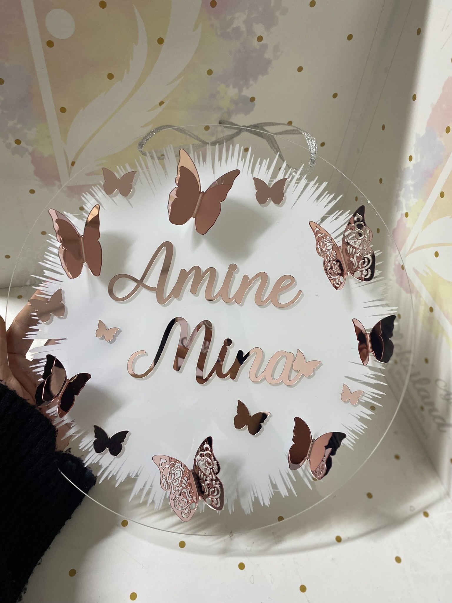 Kelebekli Pleksi Kapı Süsü