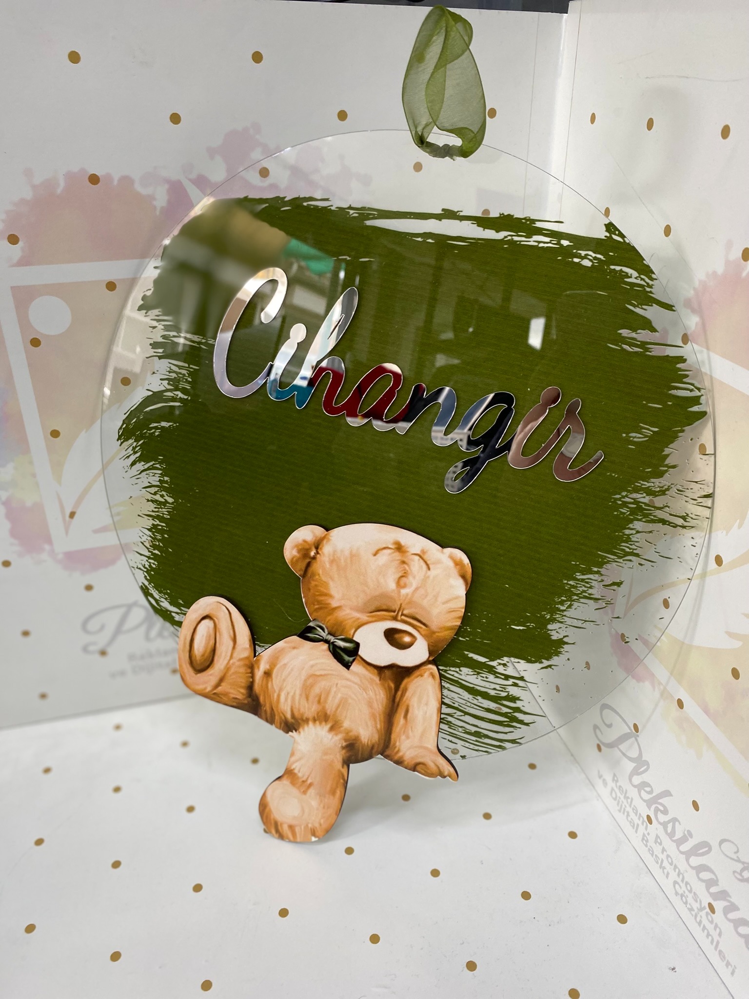 Ayıcık Pleksi Kapı Süsü