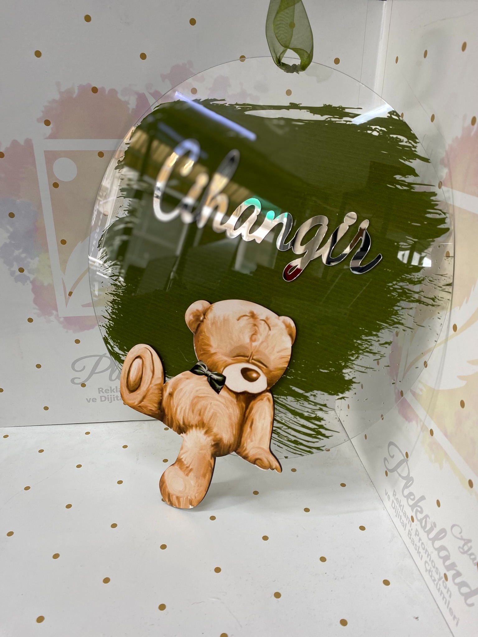 Ayıcık Pleksi Kapı Süsü