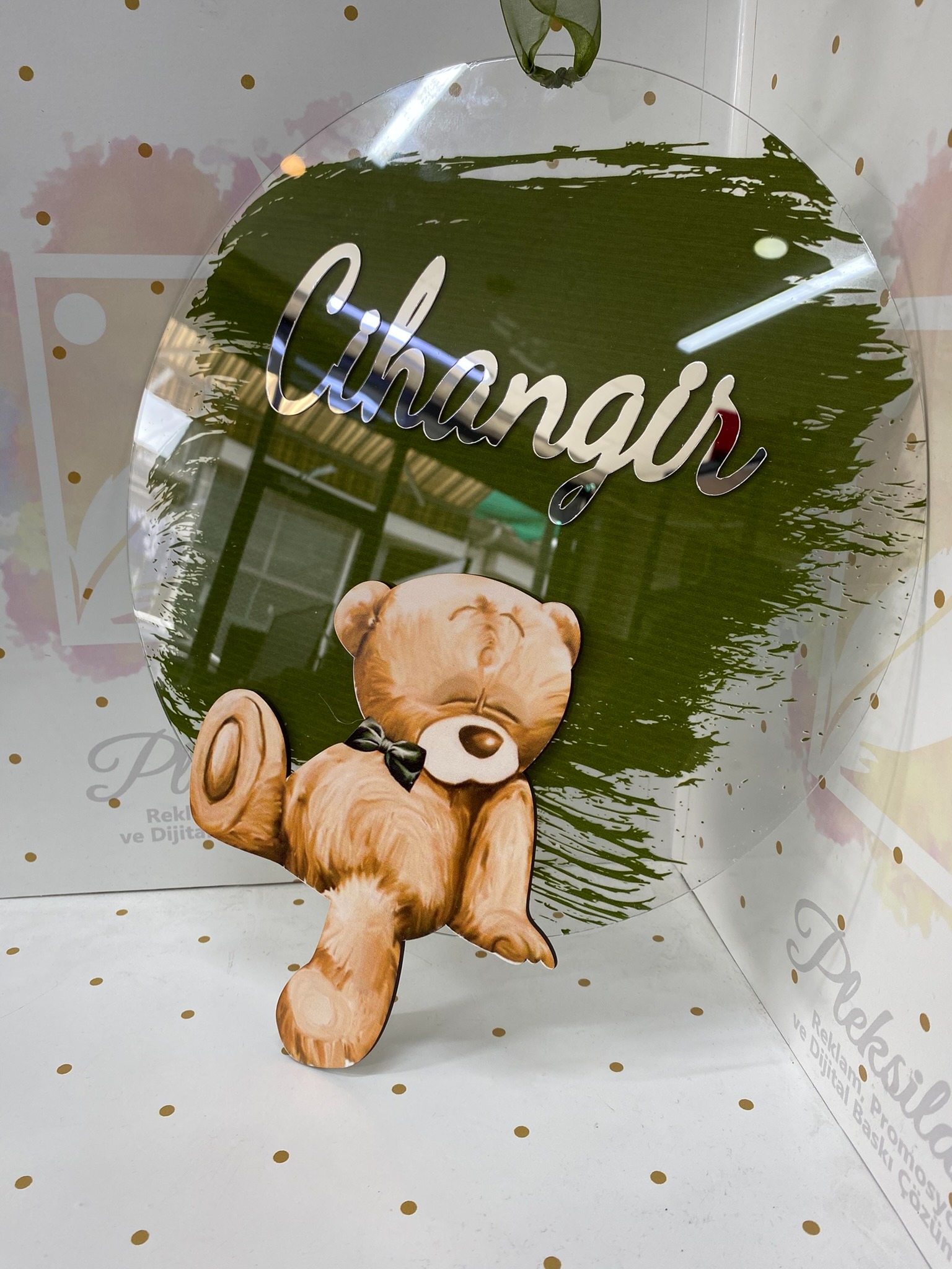 Ayıcık Pleksi Kapı Süsü