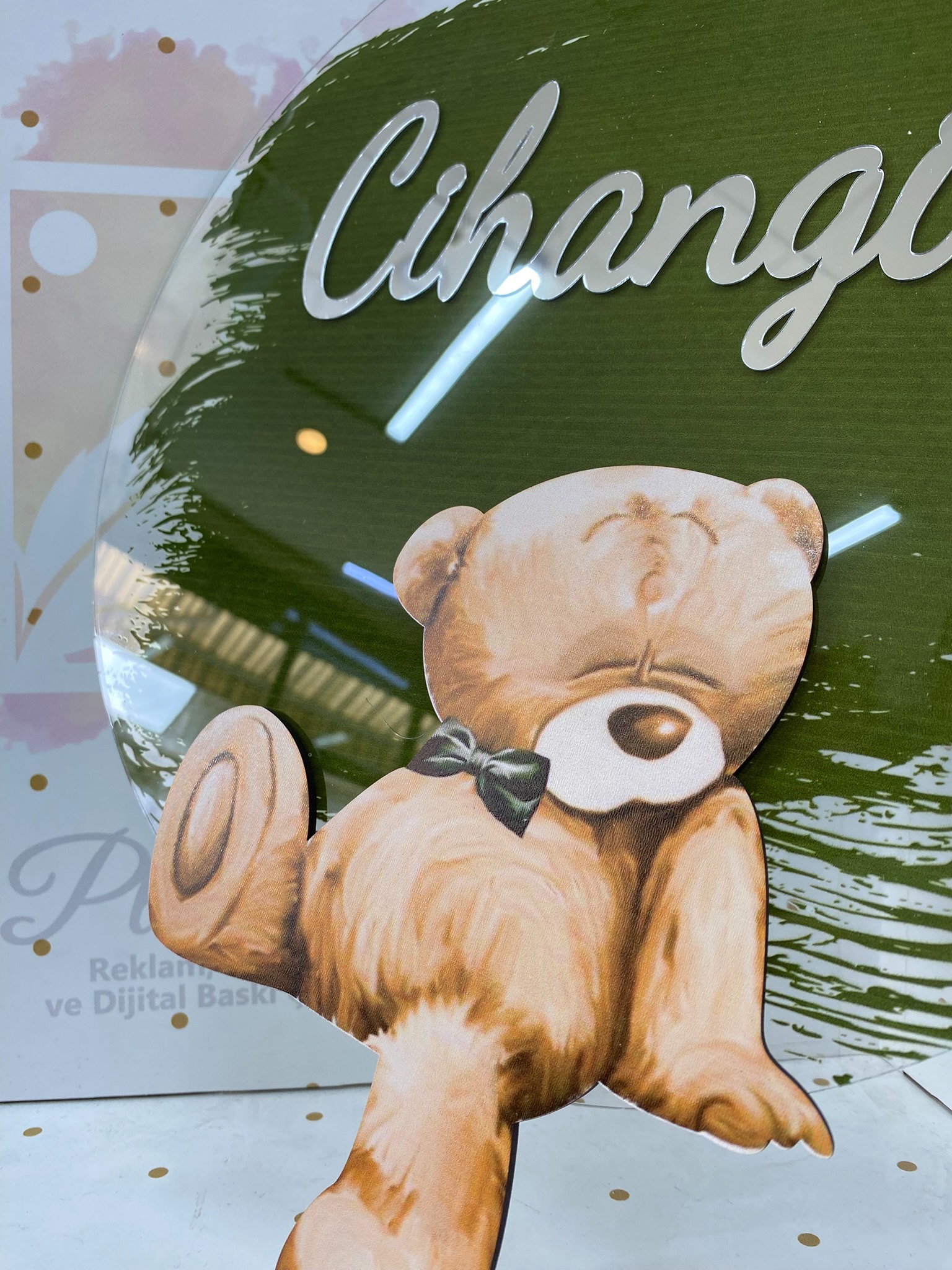 Ayıcık Pleksi Kapı Süsü