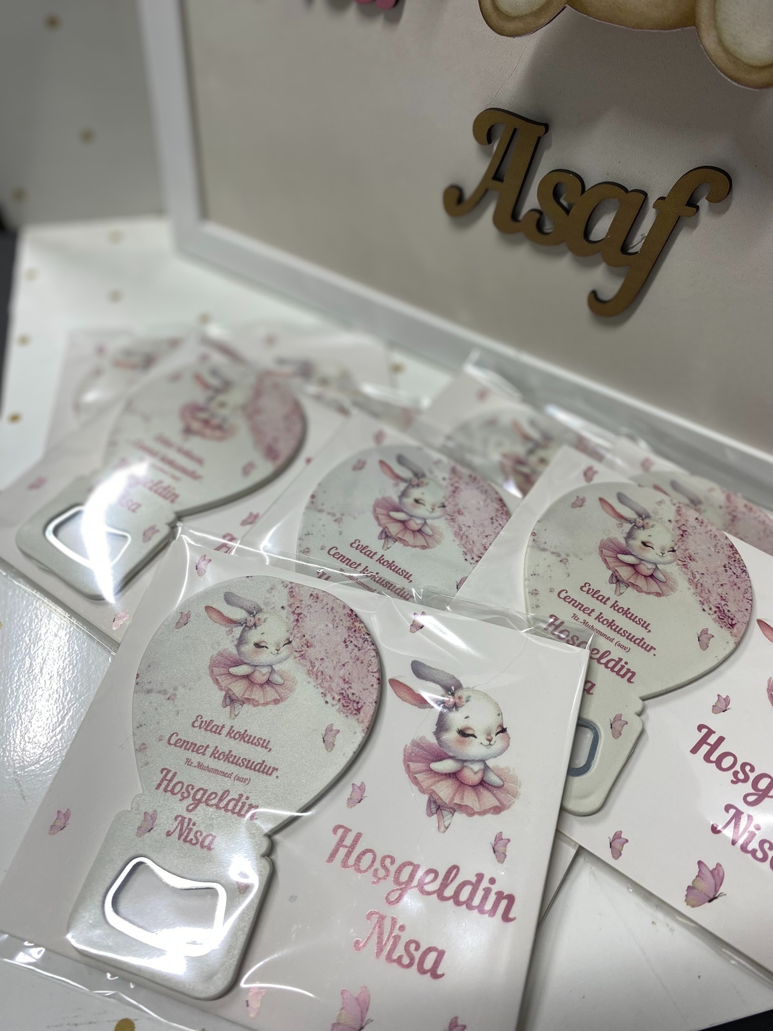 Kartlı Tavşan Magnet Açacak 25 Adet