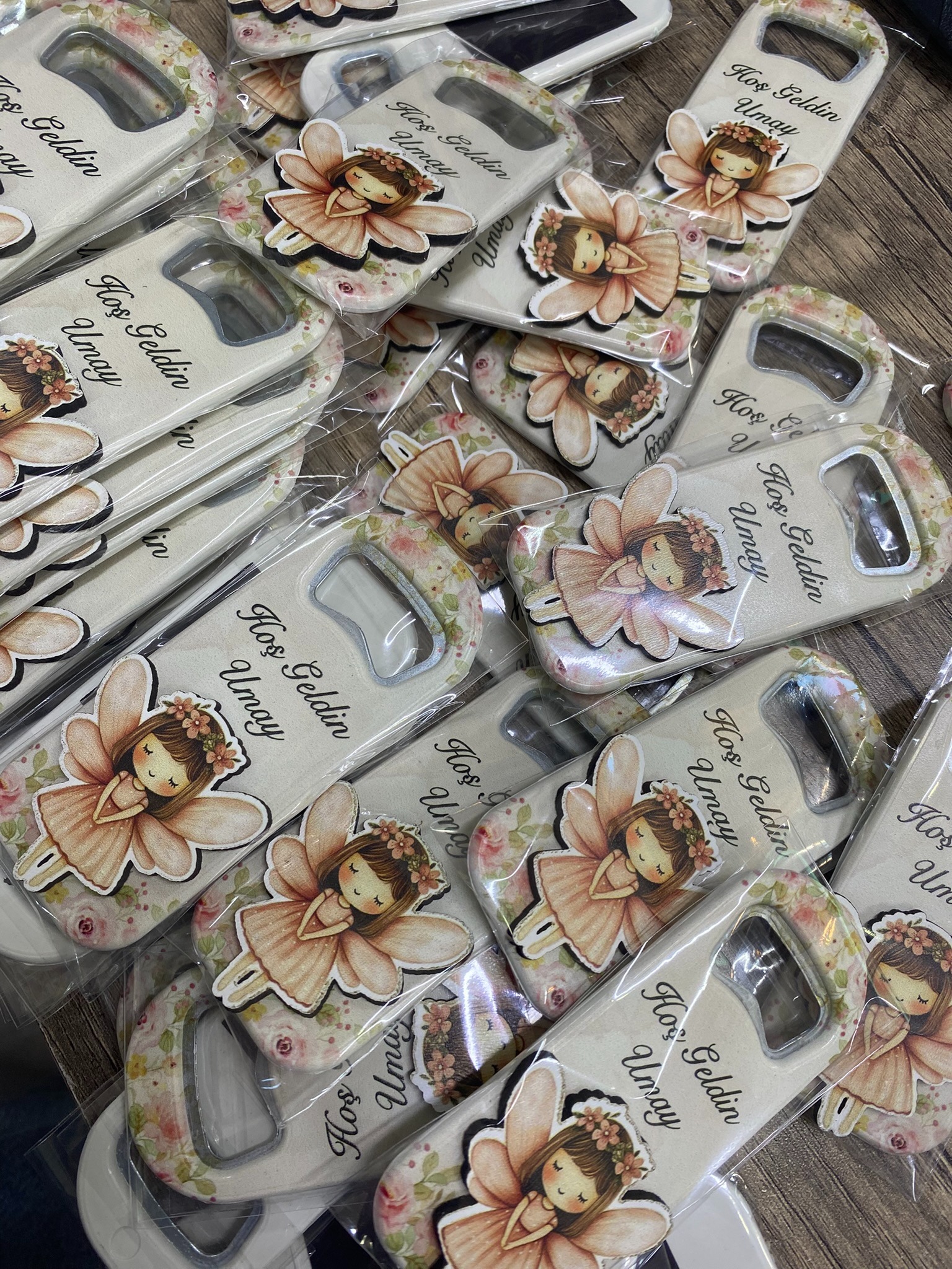 Ahşap Figürlü Ayak Magnet Açacak 25 Adet