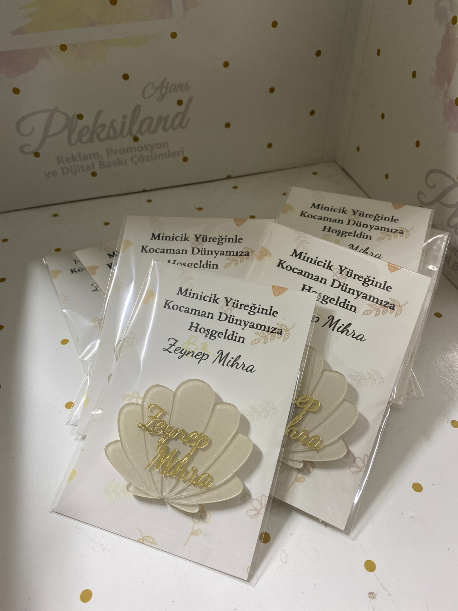 Deniz Kabuğu Pleksi Magnet 25 Adet