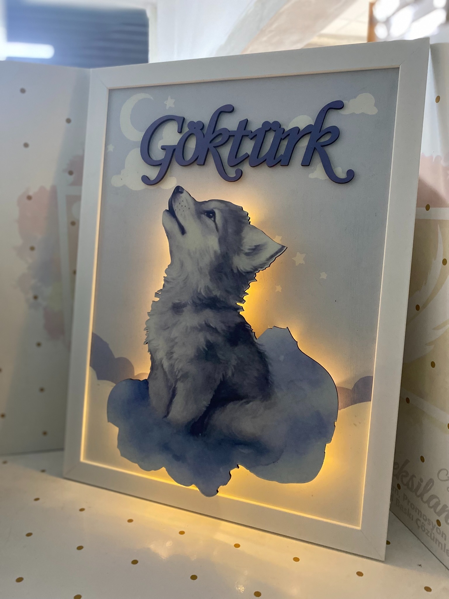 Kurt Işıklı Çerçeve Kapı Süsü