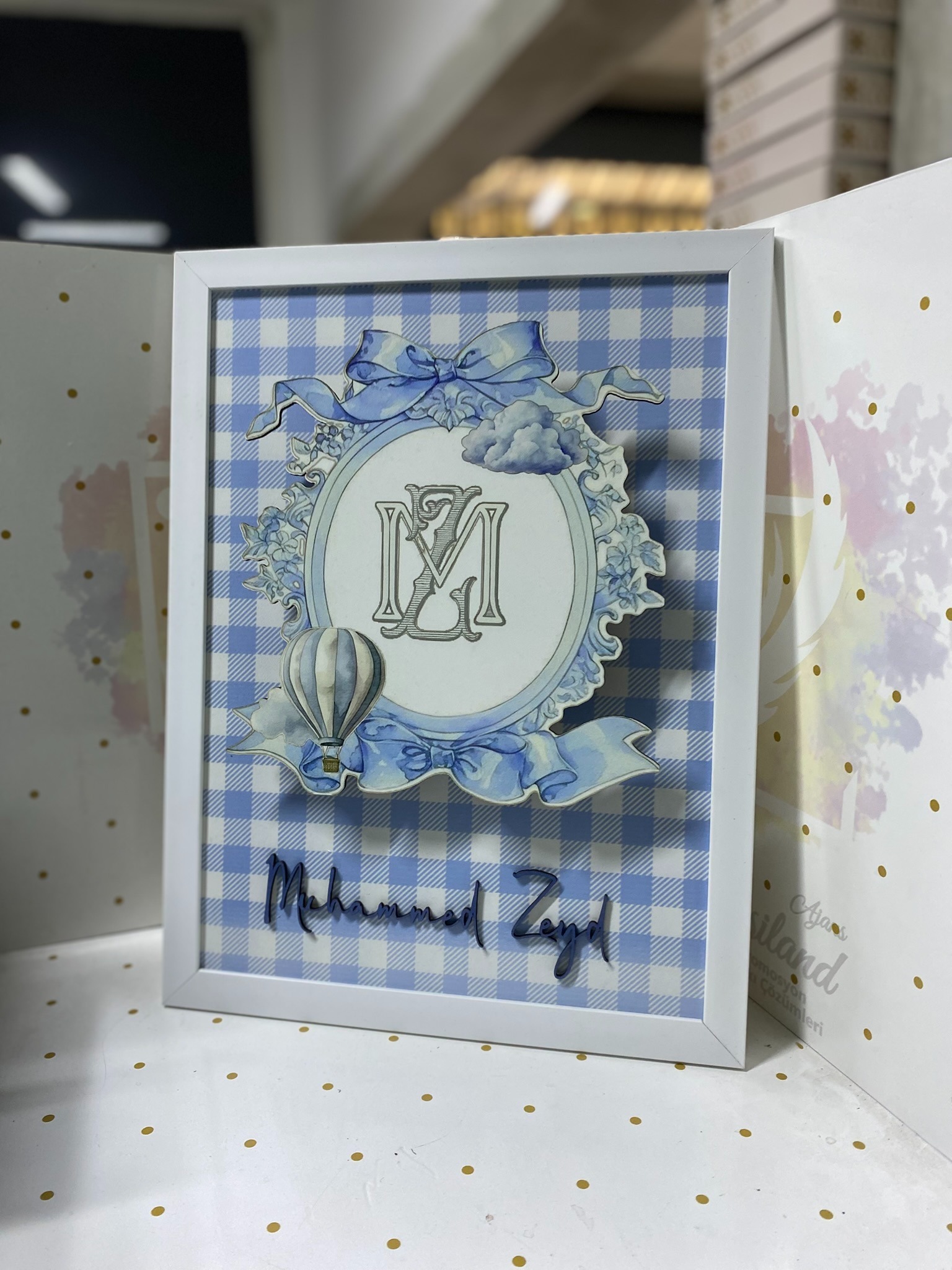 Balon Işıklı Çerçeve Kapı Süsü