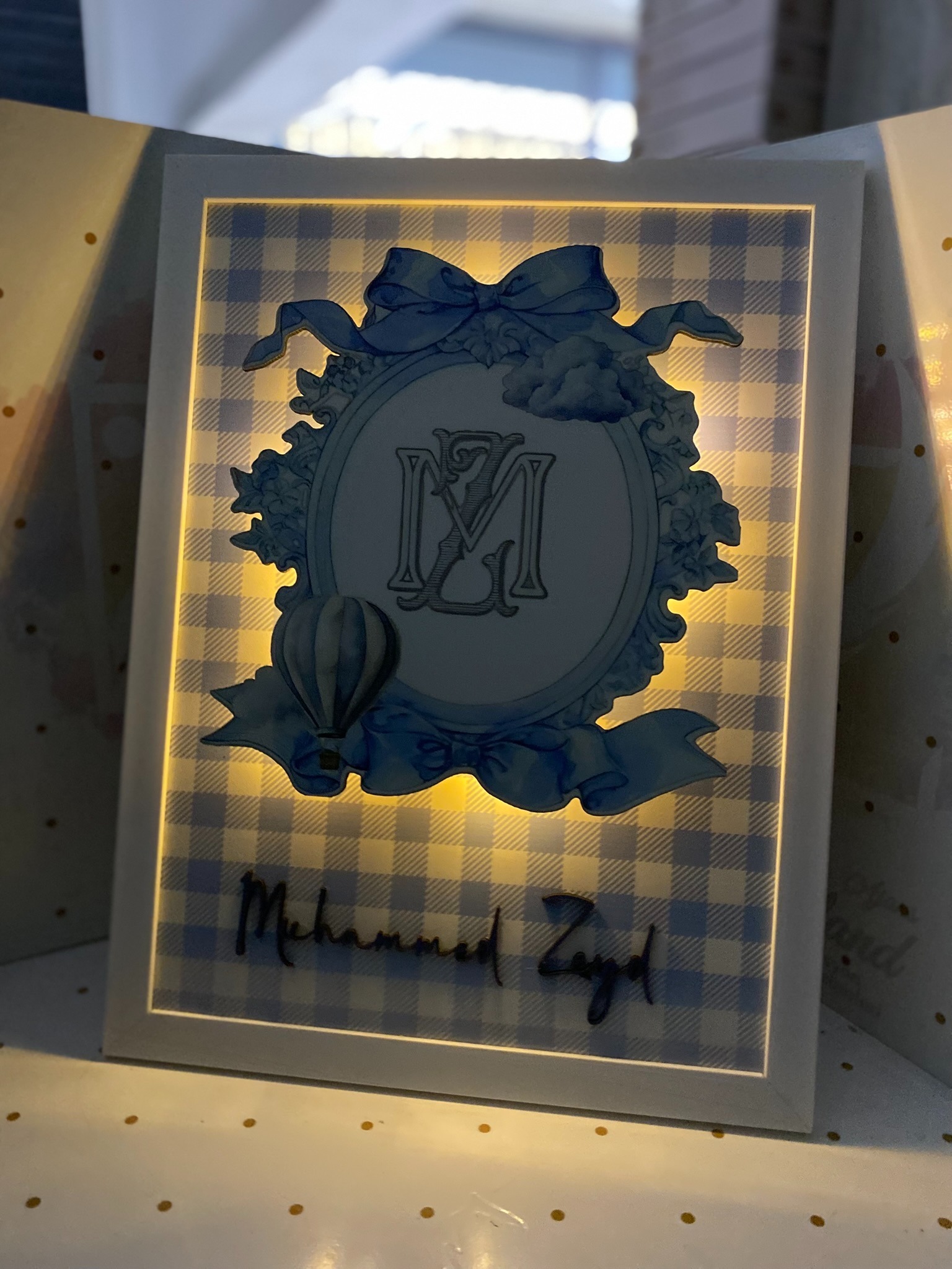 Balon Işıklı Çerçeve Kapı Süsü