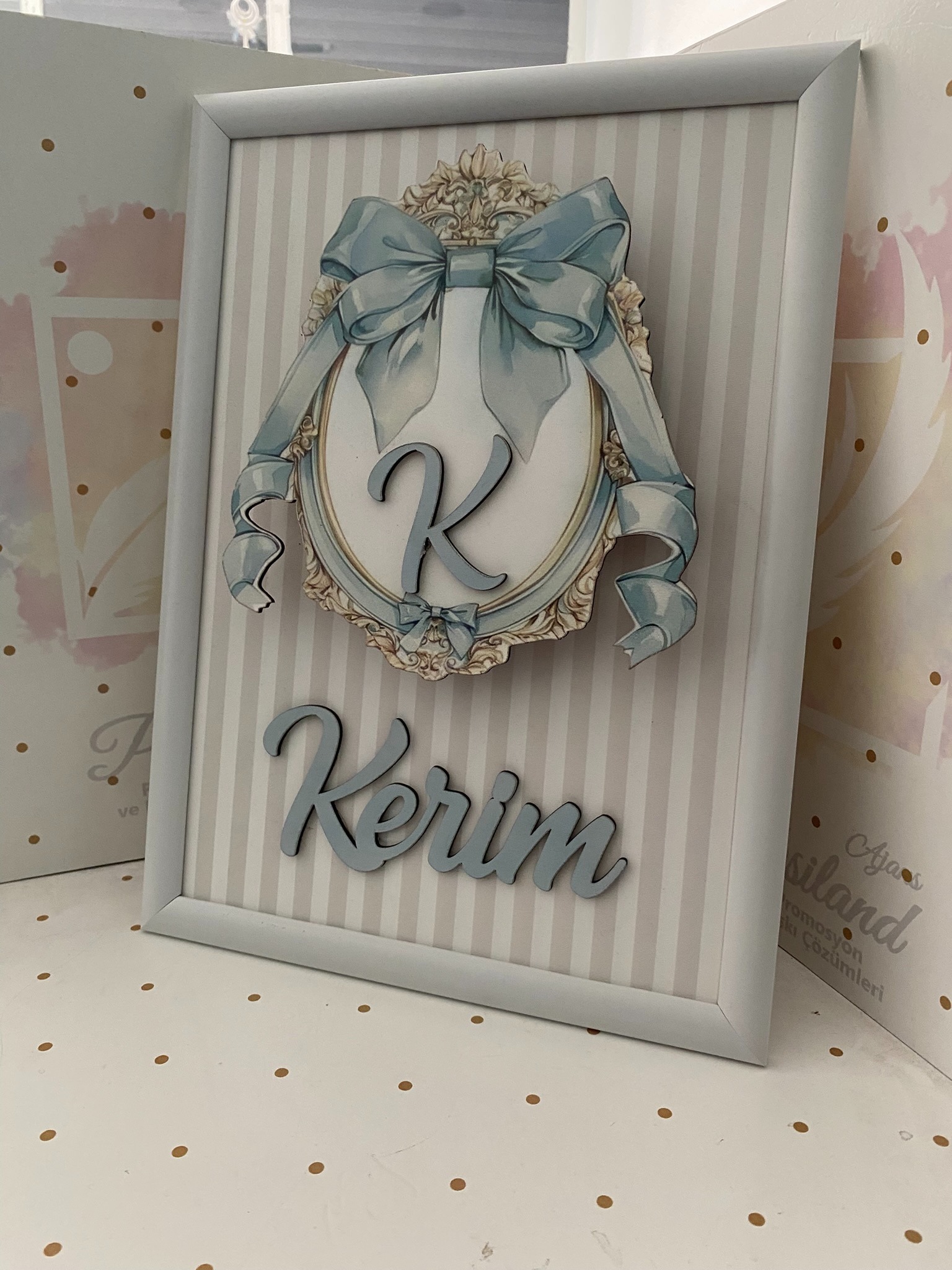 Kurdele Işıklı Çerçeve Kapı Süsü