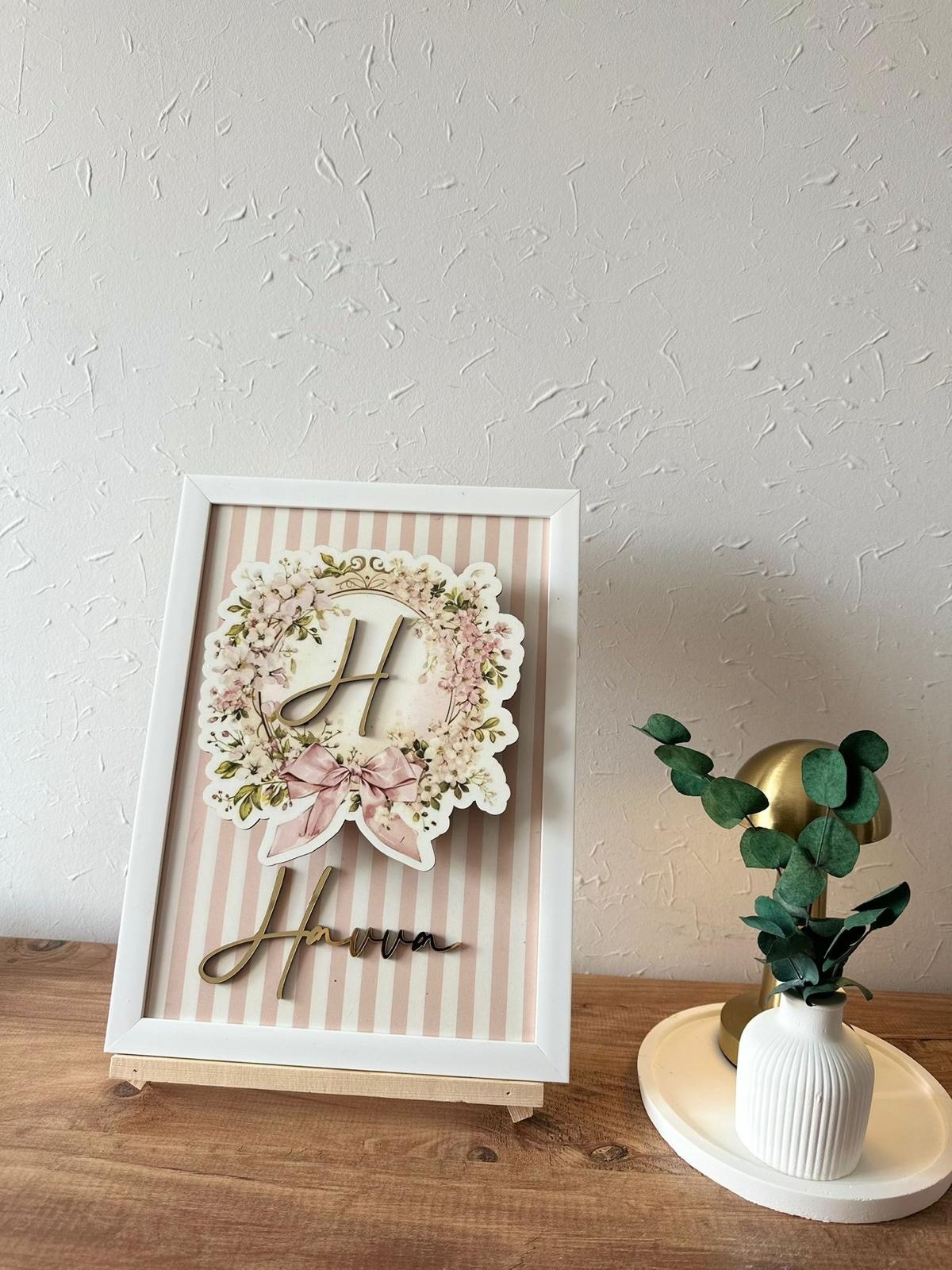 Çiçek Çerçeveli Işıklı Kapı SÜsü