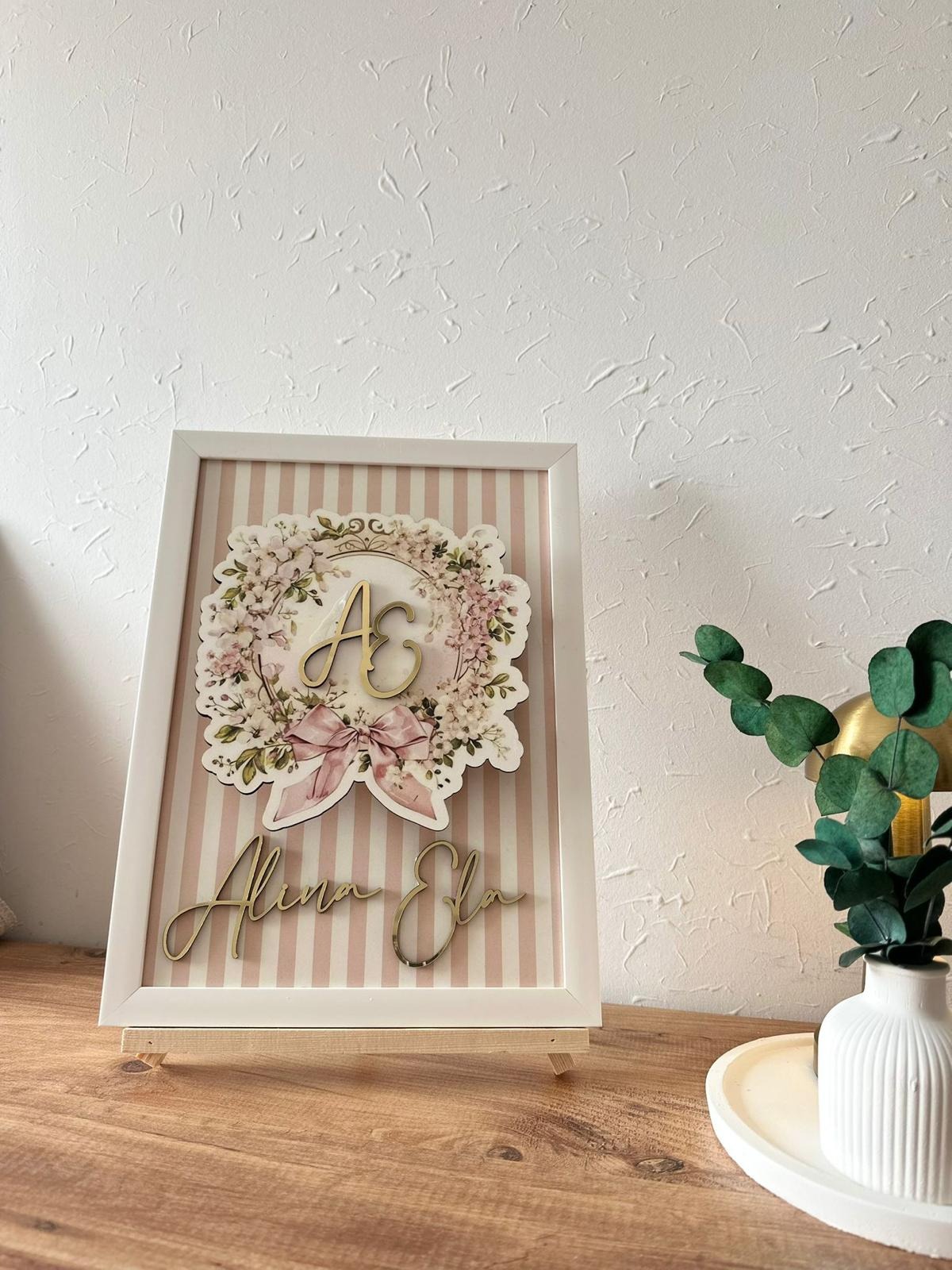 Çiçek Çerçeveli Işıklı Kapı SÜsü