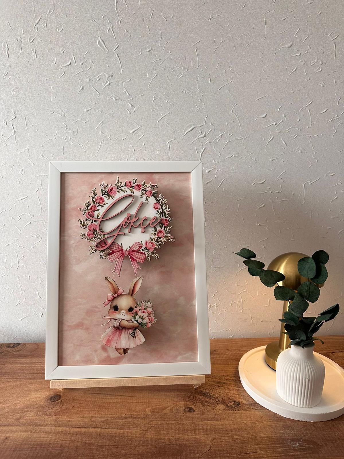 Tavşan Işıklı Kapı Süsü