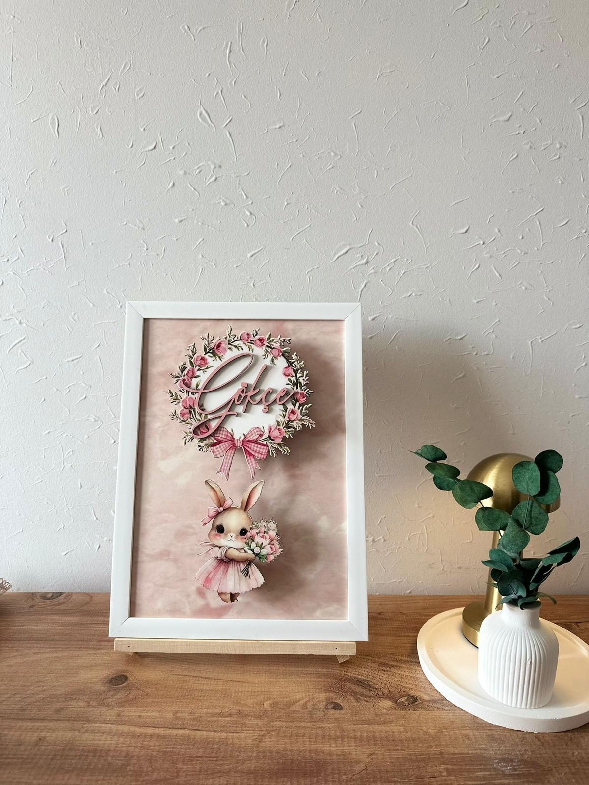 Tavşan Işıklı Kapı Süsü