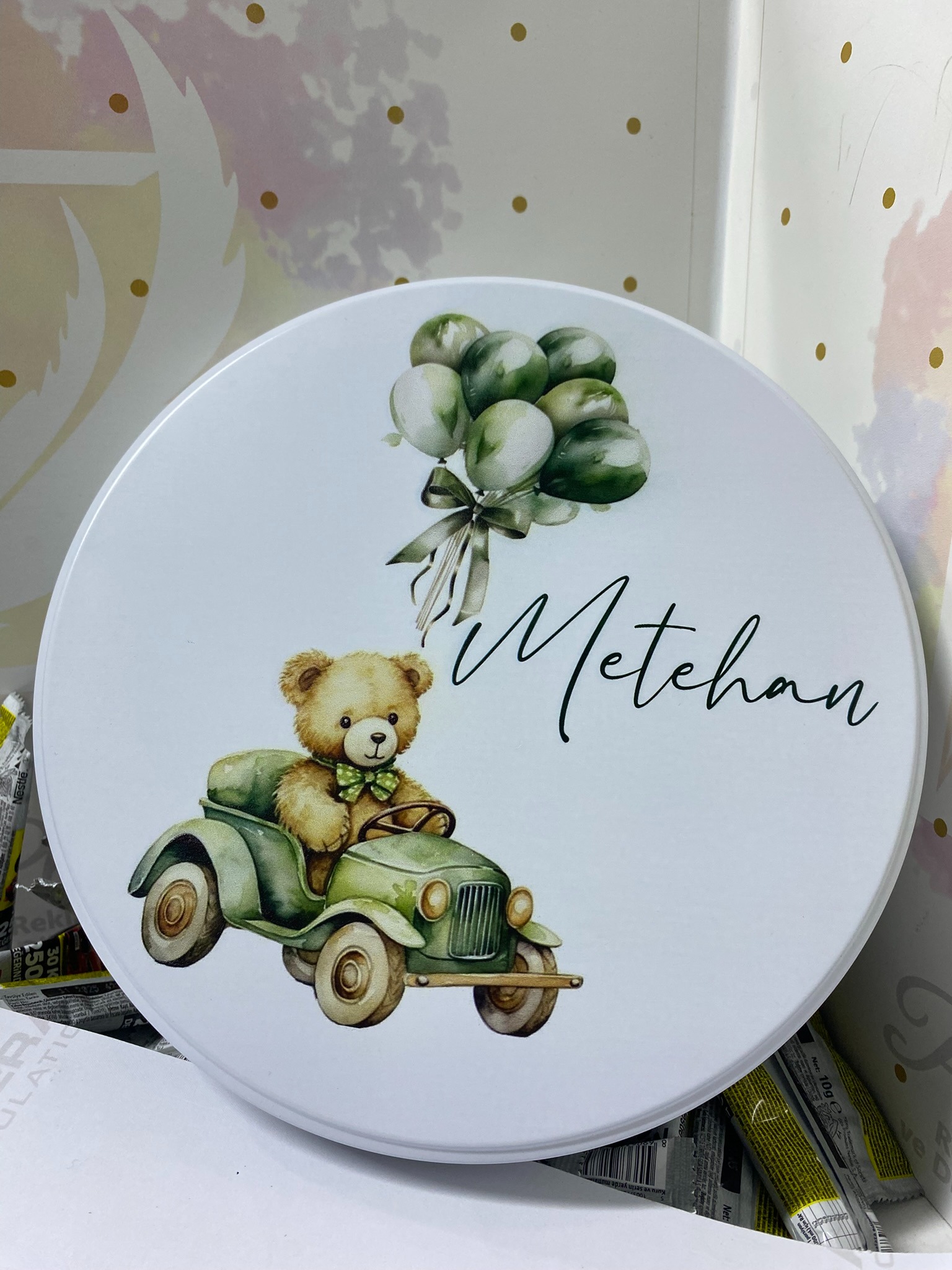 Baskılı Metal Çikolata Kutusu 