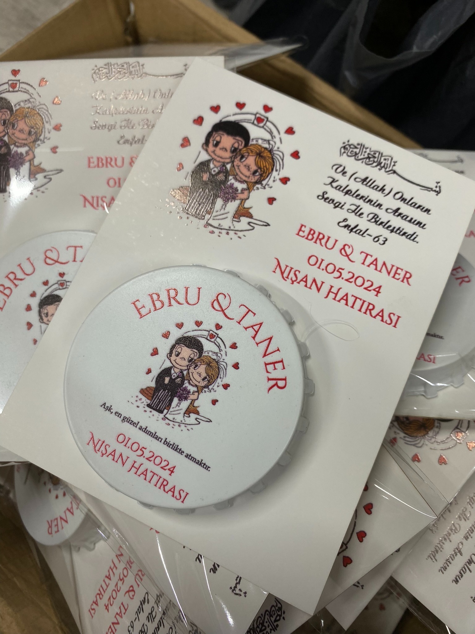 Nişan Kapak Magnet Açacak 25 Adet