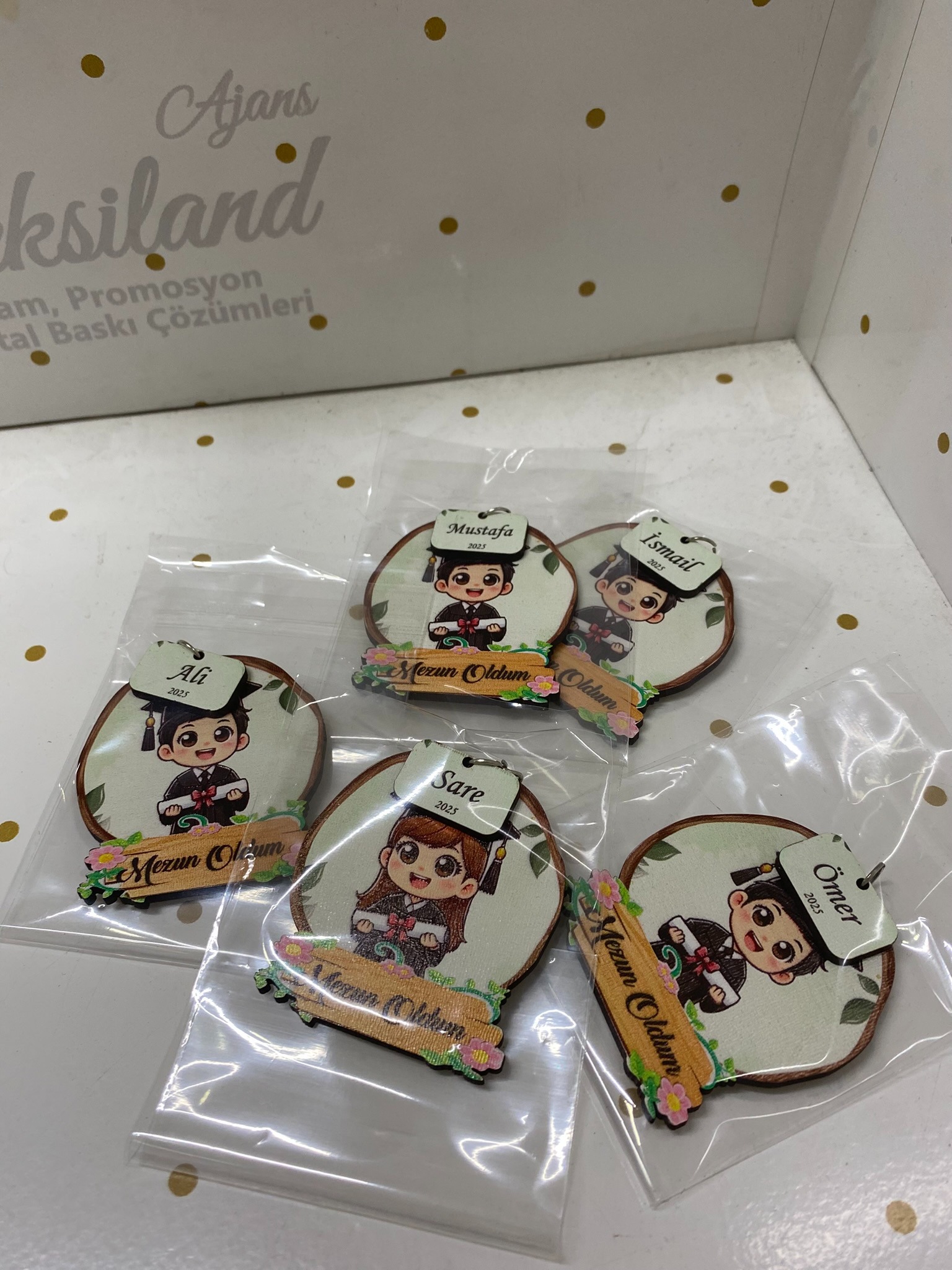 İsme Özel Anahtarlık - 10 Adet