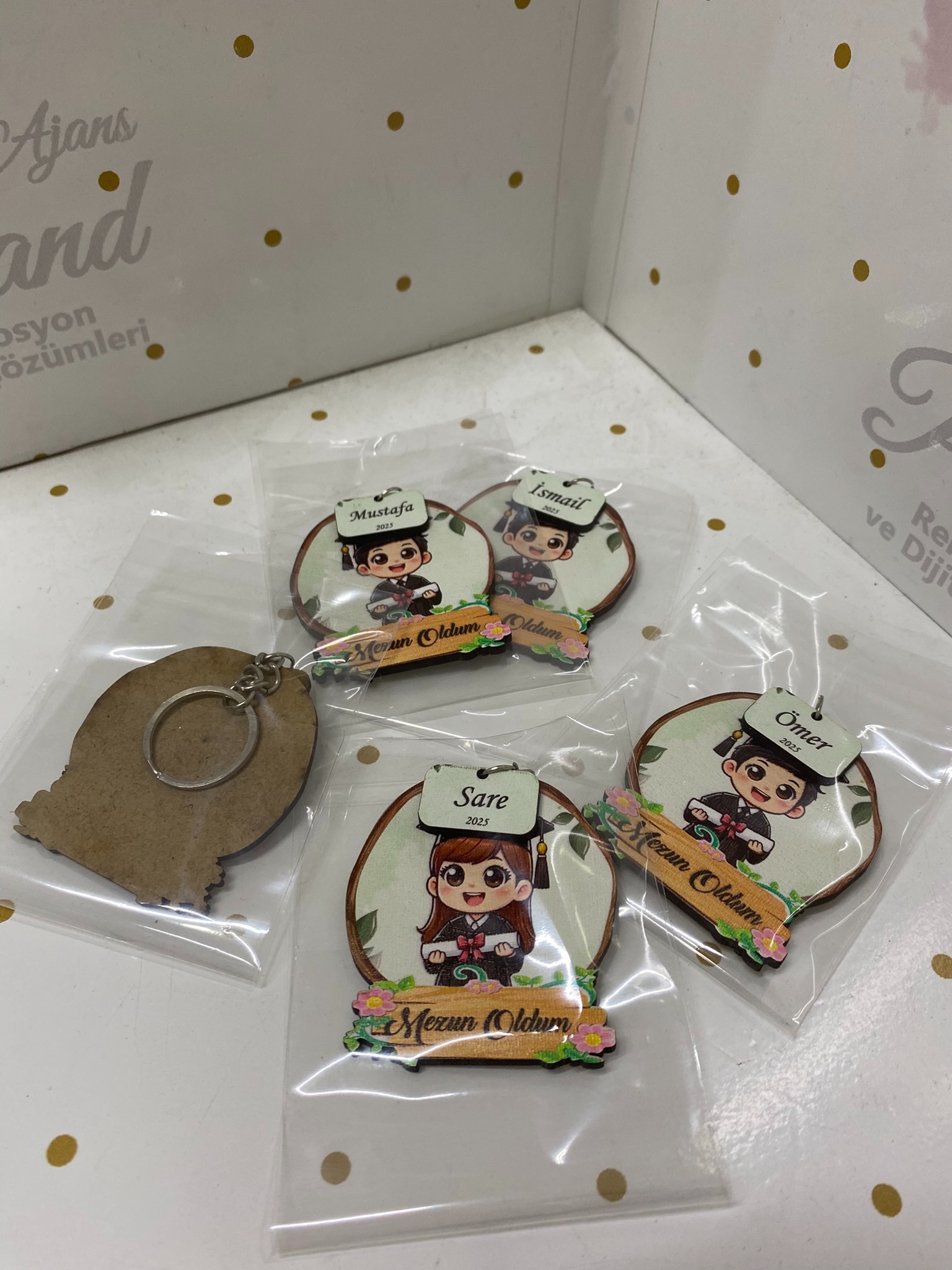 İsme Özel Anahtarlık - 10 Adet