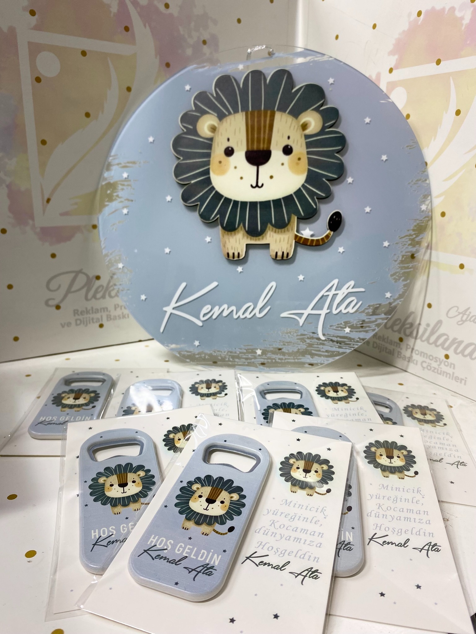 25 Adet Oval Açacak Magnet -  1 Adet Kapı Süsü