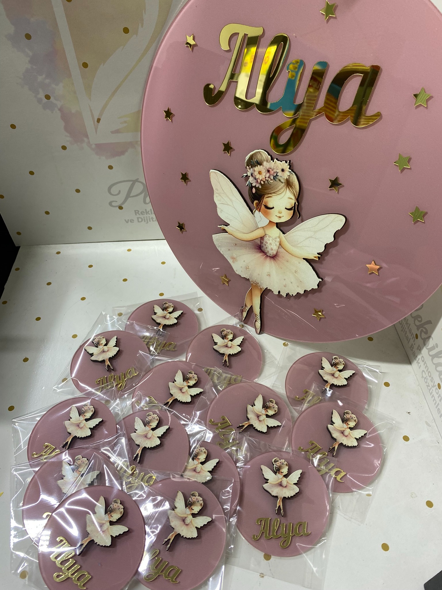 25 Adet Peri Kızlı Magnet ve Kapı Süsü Set